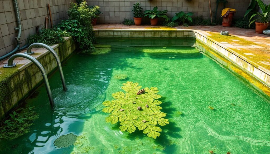 Erreurs de traitement eau piscine verte